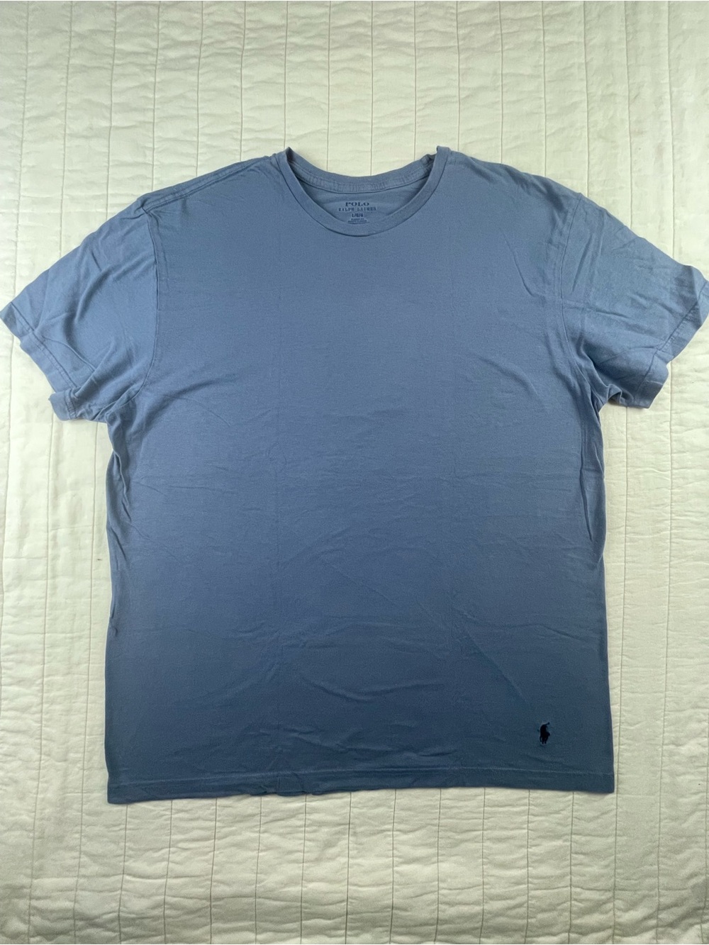 Polo by Ralph Lauren Men’s Cotton Crew Neck T-Shirt - Dusty Blue Large